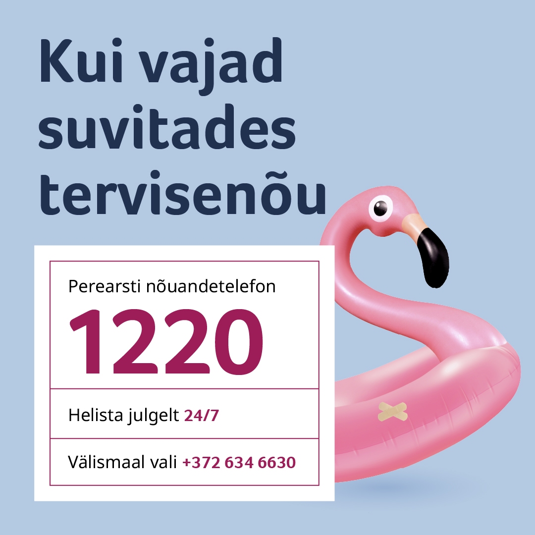 Suvitades saab tervisenõu perearsti nõuandetelefonilt 1220